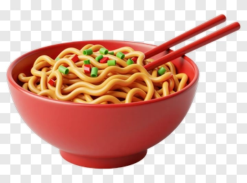 Bowl Of Noodles With Chopsticks PNG