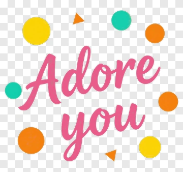 Adore You Typography With Colorful Circles PNG