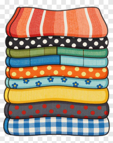 Colorful Stacked Towels PNG