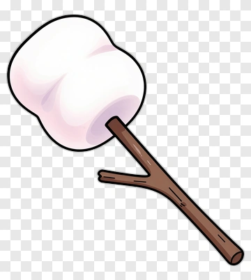 Cartoon Cotton Candy On A Stick PNG