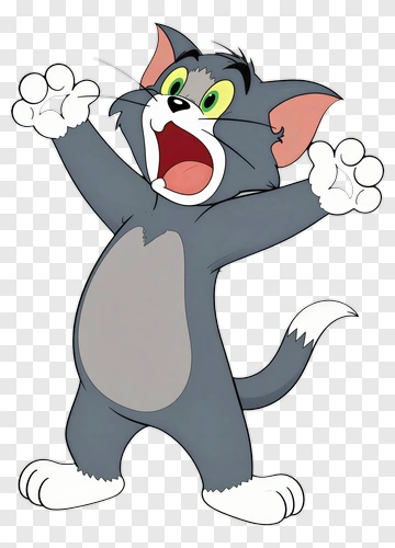Cartoon Cat With Open Arms PNG