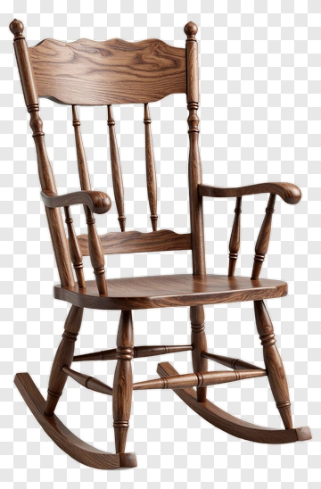 Wooden Rocking Chair PNG