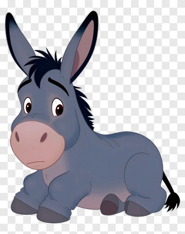 Cartoon Donkey Sitting PNG