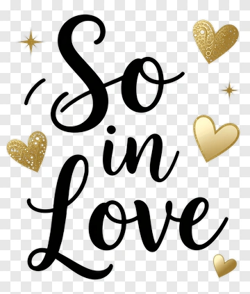 So In Love Decorative Text PNG