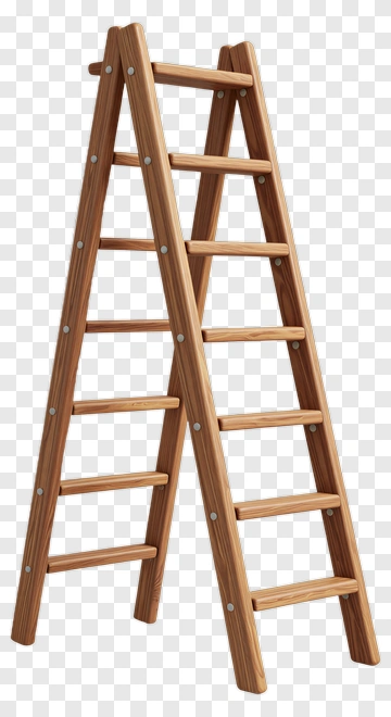 Wooden Step Ladder PNG