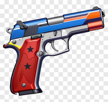Colorful Handgun PNG