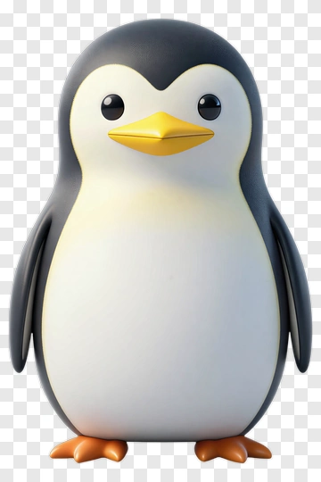 3D Cartoon Penguin PNG