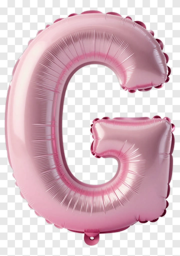 Pink Balloon Letter G PNG