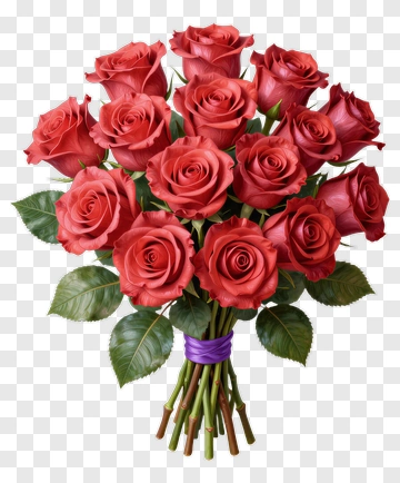 Bouquet Of Red Roses PNG