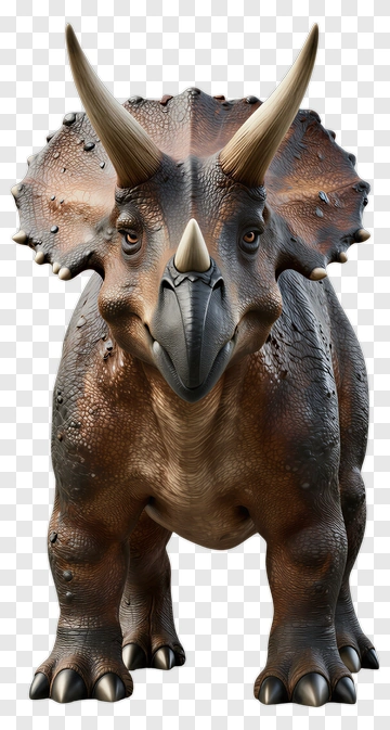 3D Triceratops Dinosaur PNG