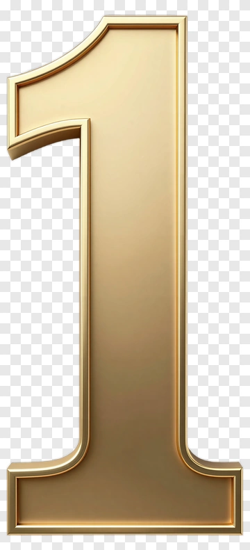 Gold Number One PNG