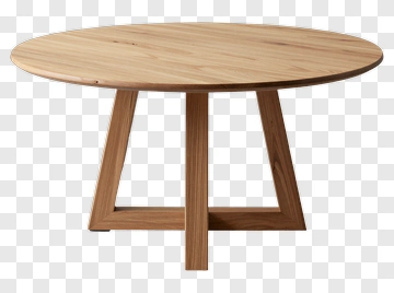 Wooden Round Table PNG