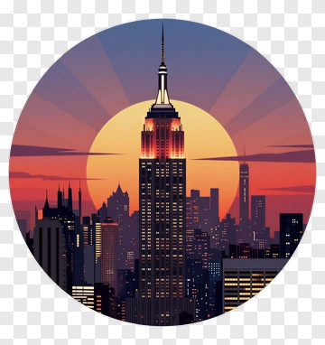 Empire State Building At Sunset PNG
