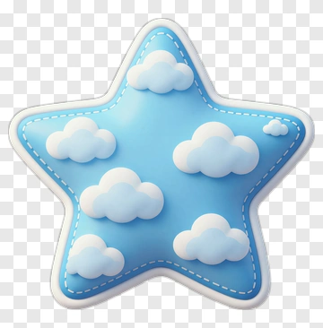 Star Shape With Clouds PNG