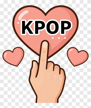 Hand Pointing At Kpop Heart PNG