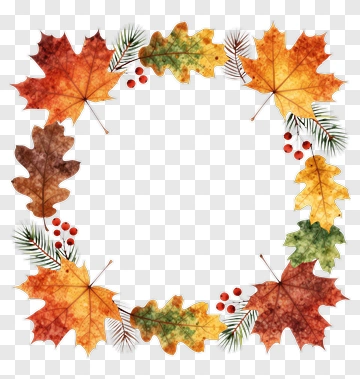 Autumn Leaf Frame PNG