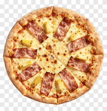 Hawaiian Pizza With Ham And Pineapple PNG
