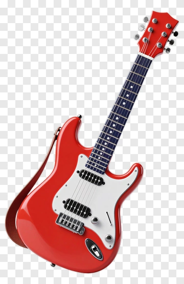 Red Electric Guitar PNG