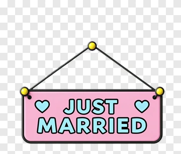 Just Married Sign PNG
