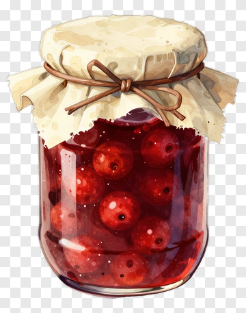 Jar Of Red Berry Jam PNG