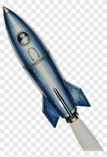 3D Rocket Launching PNG