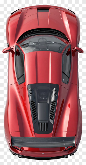 Red Sports Car Top View PNG