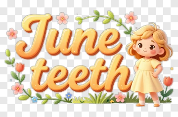 June Teenth Celebration With A Girl PNG