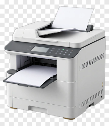 Multifunction Printer With Paper Output PNG