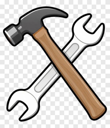 Hammer And Wrench Crossed Tools PNG