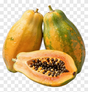 Ripe Papaya With Sliced Half PNG
