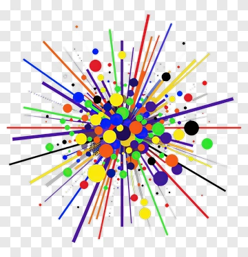 Colorful Abstract Explosion Of Shapes PNG