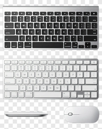 Black And White Computer Keyboards With Mouse PNG