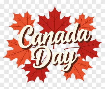 Canada Day Celebration With Maple Leaves PNG