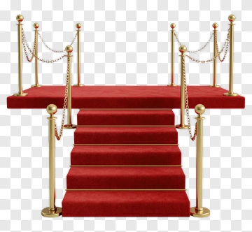 Red Carpet With Stanchions And Ropes PNG