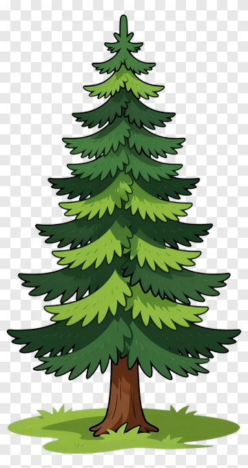 Cartoon Pine Tree PNG