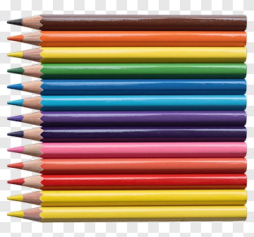 Colorful Set Of Crayons PNG