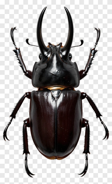 Black Beetle With Antennae PNG