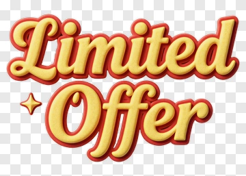 Limited Offer Text Design PNG