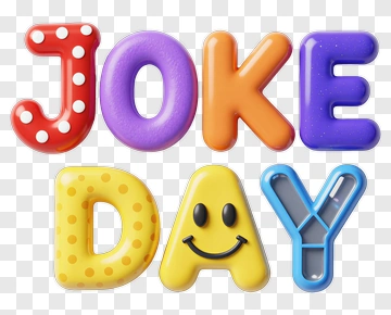Colorful Joke Day Letters With Smiley Face PNG