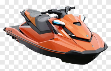 Orange Jet Ski PNG