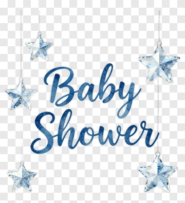 Baby Shower Decoration With Stars PNG