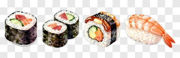 Sushi Rolls And Shrimp PNG