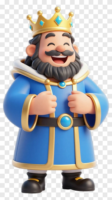 Cartoon King Smiling PNG