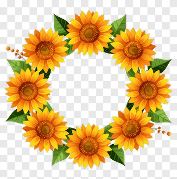 Sunflower Wreath PNG