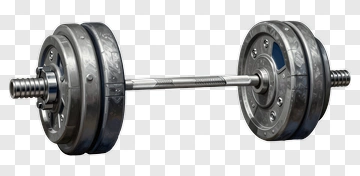 Weightlifting Barbell With Plates PNG