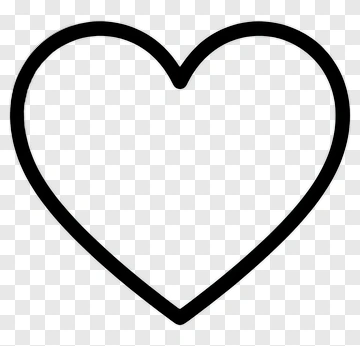 Black Heart Outline PNG