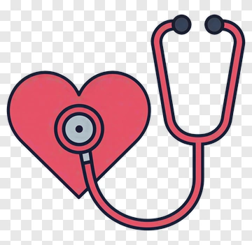 Heart With Stethoscope PNG