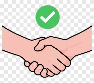 Handshake With Checkmark PNG
