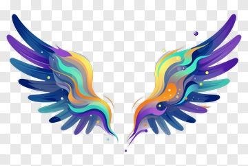 Colorful Abstract Wings PNG