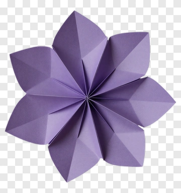 Purple Origami Flower PNG